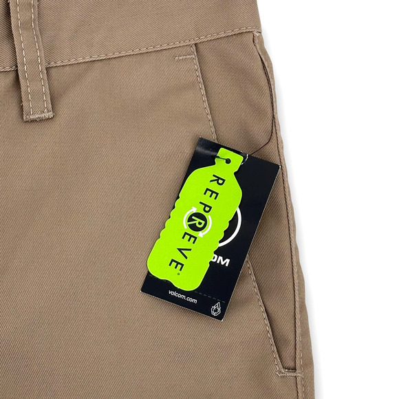 Volcom Frickin Khaki Chino Shorts Boys Size 12 Medium 26 7" - Picture 2 of 6